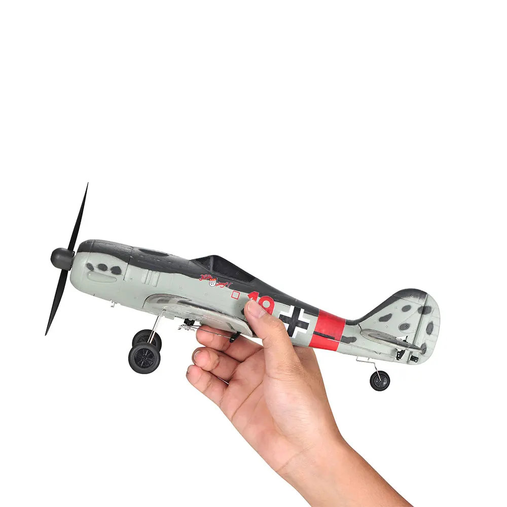 초보자용 TOP RC HOBBY 미니 FW190, 2.4G, 4CH, 6 축 자이로, 원 키 곡예 비행, U 턴 EPP 스케일 워버드 RC 비행기 RTF, 402mm