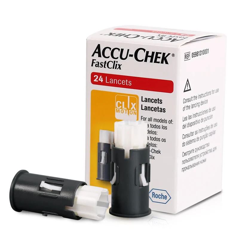 Accu-chek FastClix Lancet 120 sayım Lancet (5\'li paket) Alman Yidong kan şekeri test kağıdı kan örnekleme iğnesi 24\'lü kutu