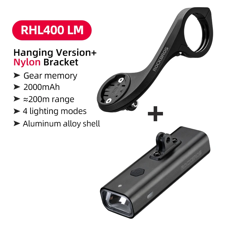 ROCKBROS 400LM Bike Front Light, IPX6 Waterproof