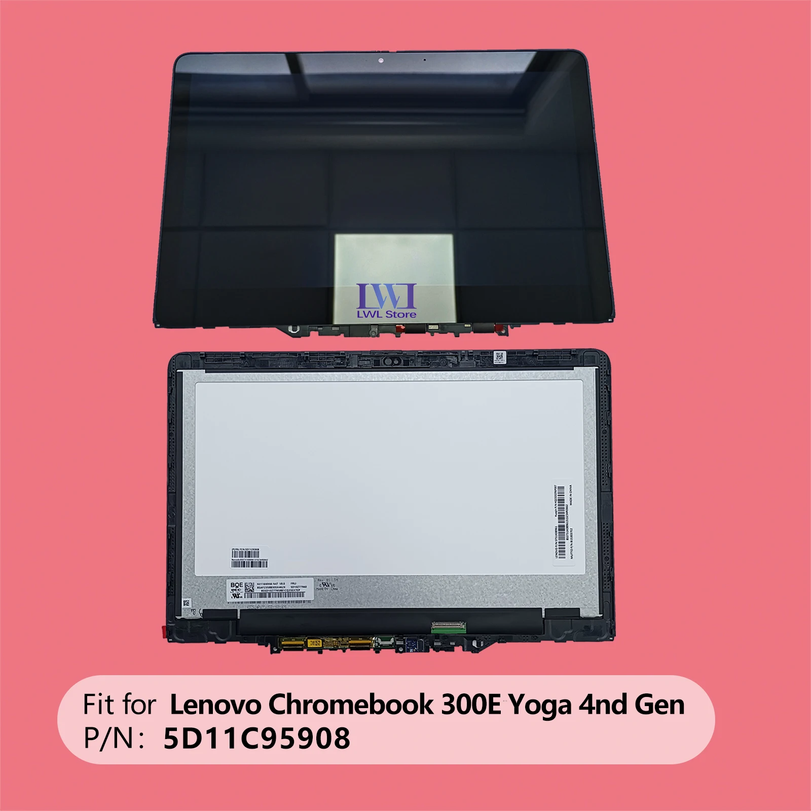 Screen for Lenovo 300E Yoga Chromebook Gen 4 82W2 82W3 LCD Screen Touch Digitizer LED Display HD 11.6