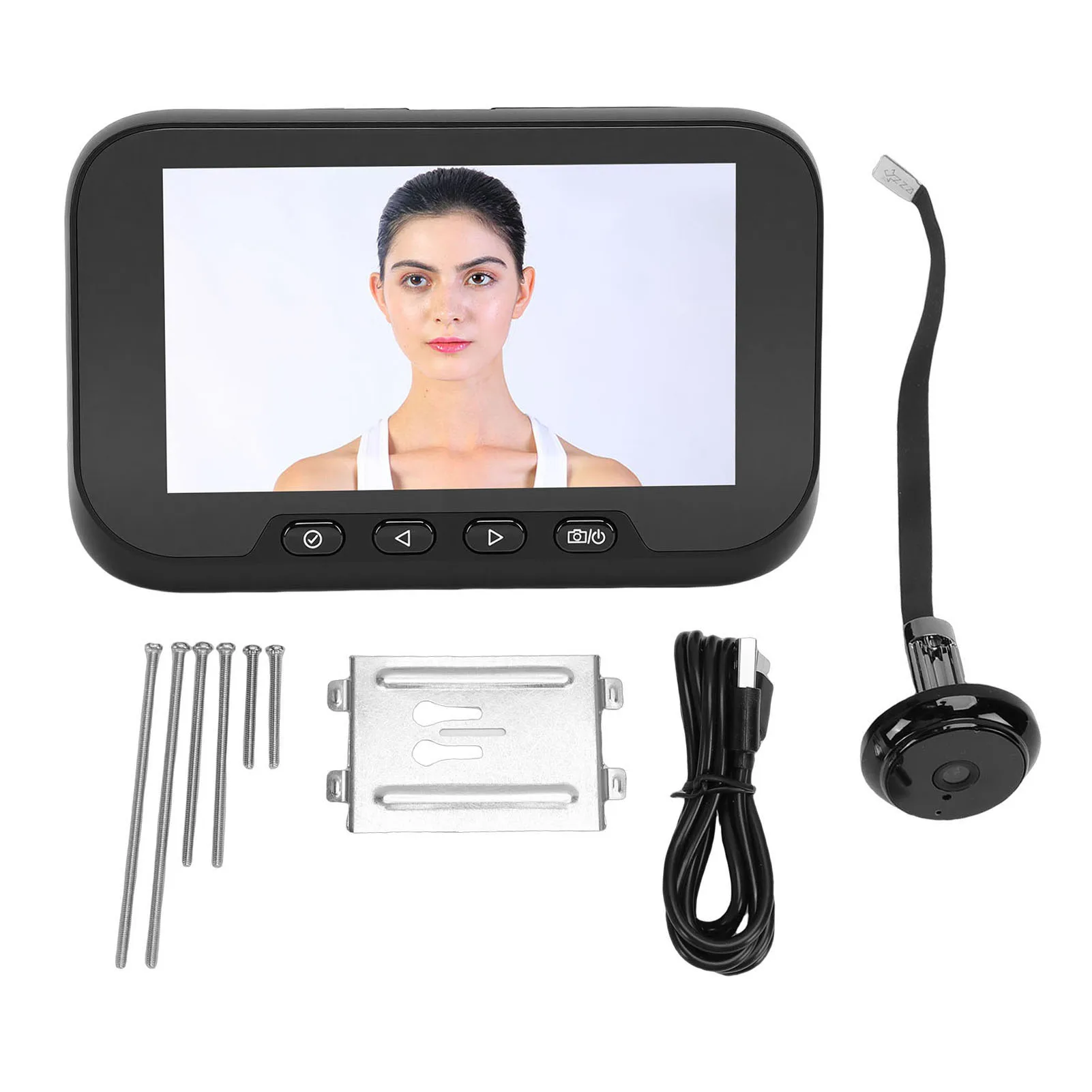 

Видеокамера-глазок 1080P с углом обзора 135 градусов, 4,5-дюймовым цветным экраном, датчиком движения, цифровой дверной видеоглазок для дома