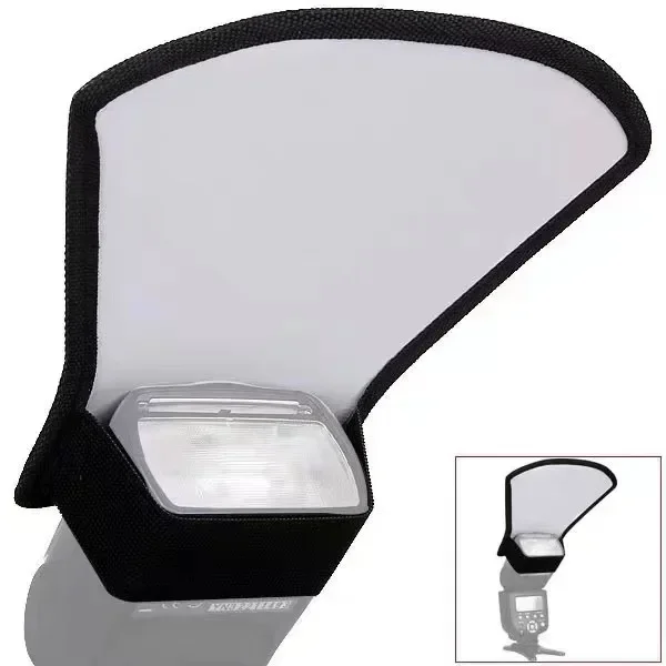 Create Atmospheric Lighting with the Double sided Flash Diffuser Reflector 2in1 SilverWhite Camera Flash Diffuser