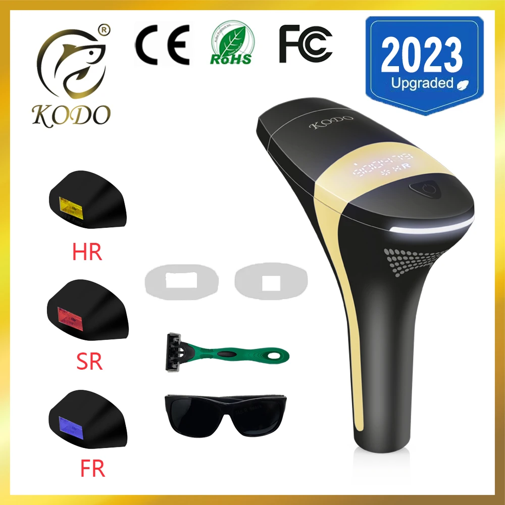 

KODO 2023 New Laser Hair removal dropshipping Hot sell Laser Epilator Permanent IPL Painless Photoepilator Bikini face and body