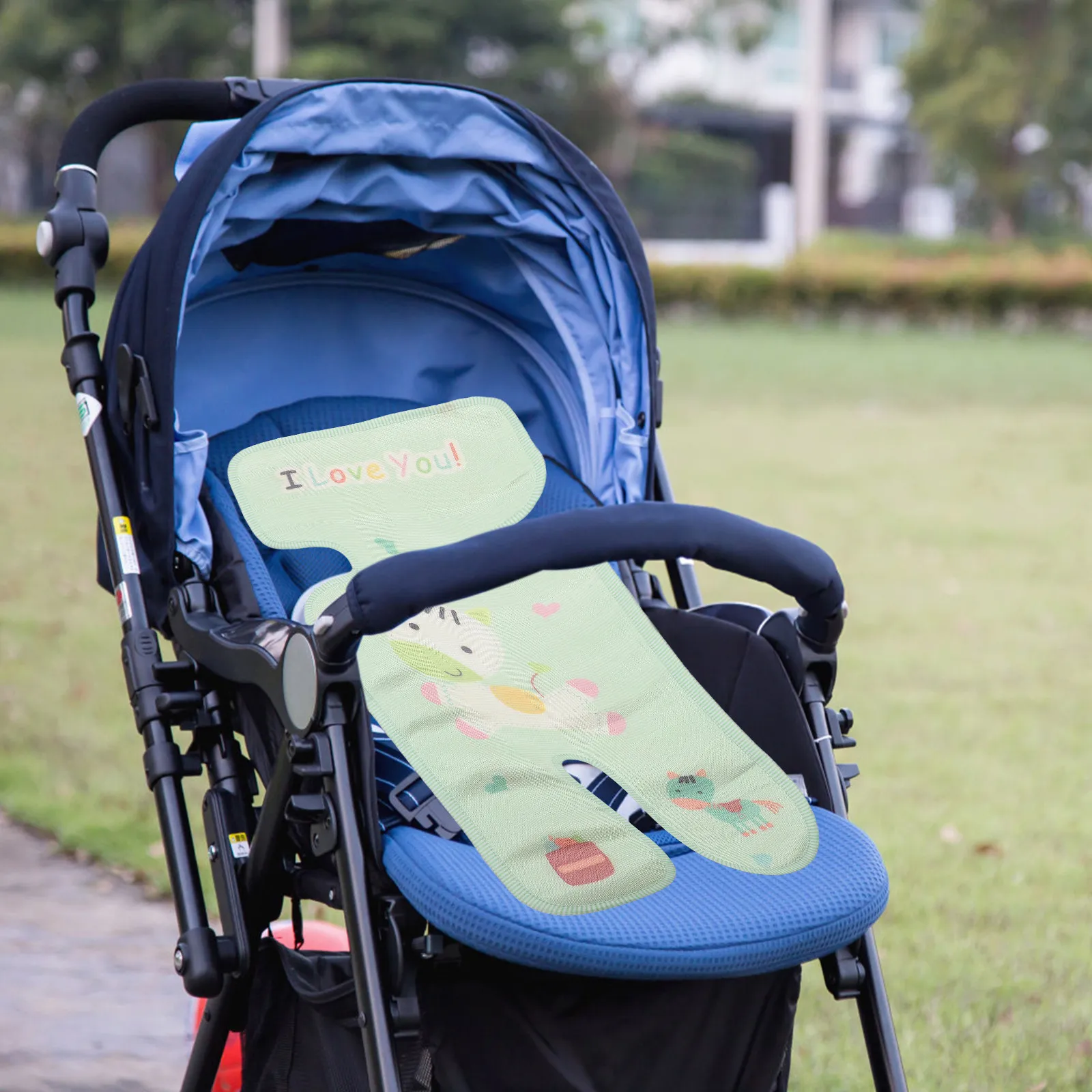 Baby Stroller Ice Silk Seat Cushion Lightweight Breathable Foldable Cooling Pad Stroller Liner Car Seat Cooling Mat