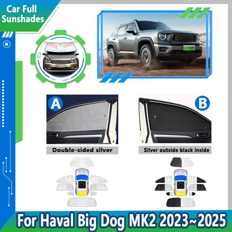 

Автомобильный солнцезащитный козырек для Haval H7 2025 Big Dog MK2 H-Dog Dargo X 2023 2024, полные солнцезащитные козырьки, защита лобового стекла, инструменты, аксессуары