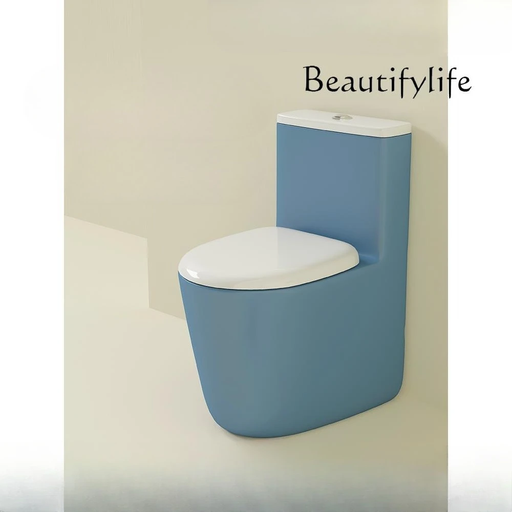 Advanced color toilet toilet toilet household small apartment wall row type rear row tube left and right row straight flush