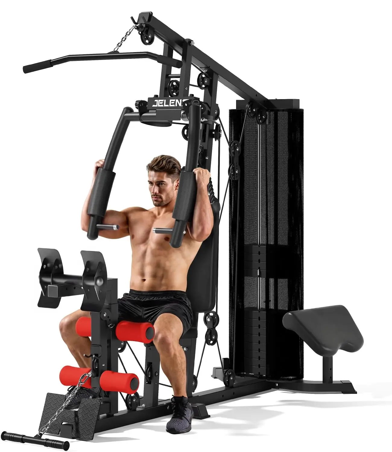 Home Gym, Multifunctional H11 Home Gym Equipment, Workout Station with 146LBS Weight Stack, Exercise Equipment with