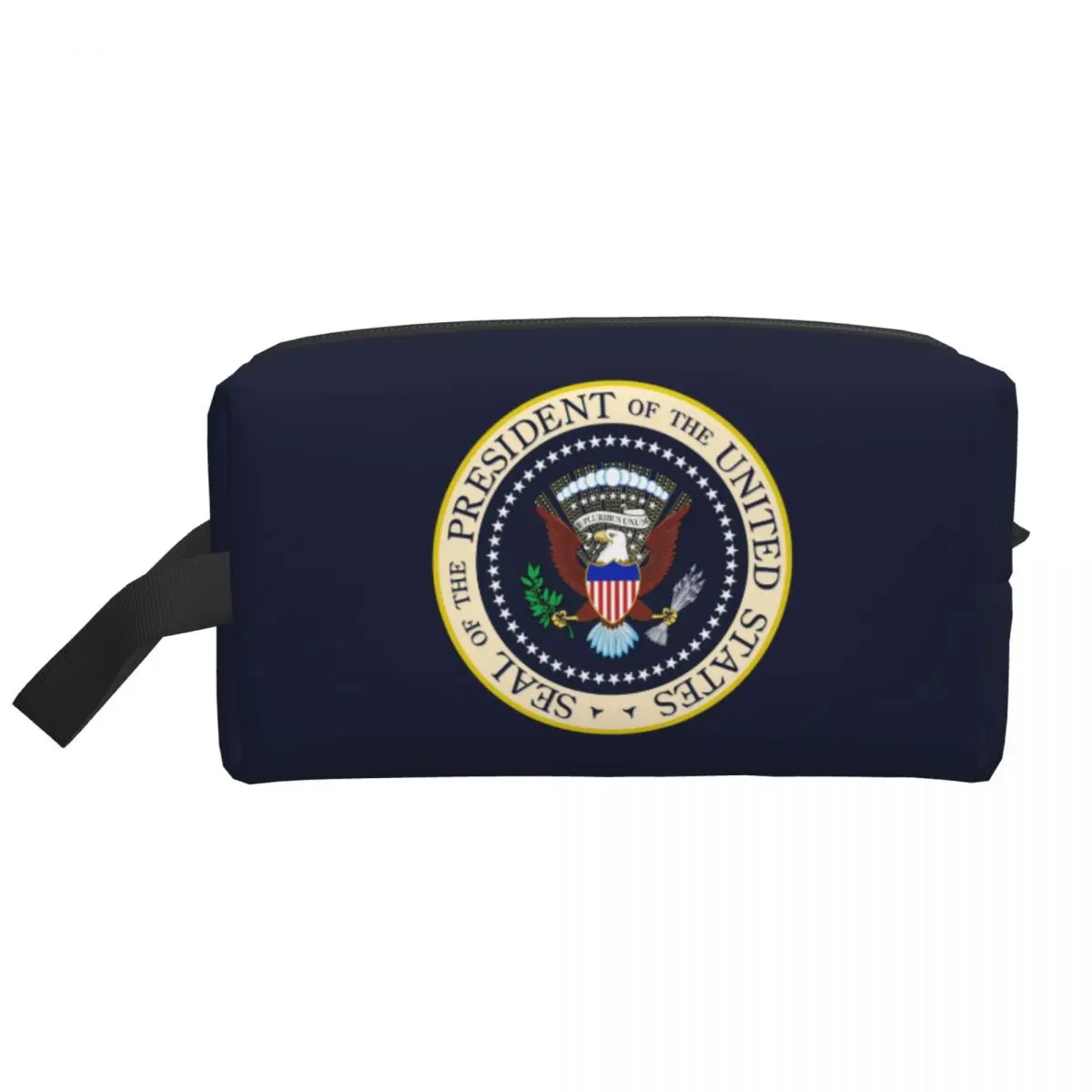 Custom The President Of The United States Makeup Bag Travel Kawaii Donald Trump USA Vote Election Presidential Logo Toiletry