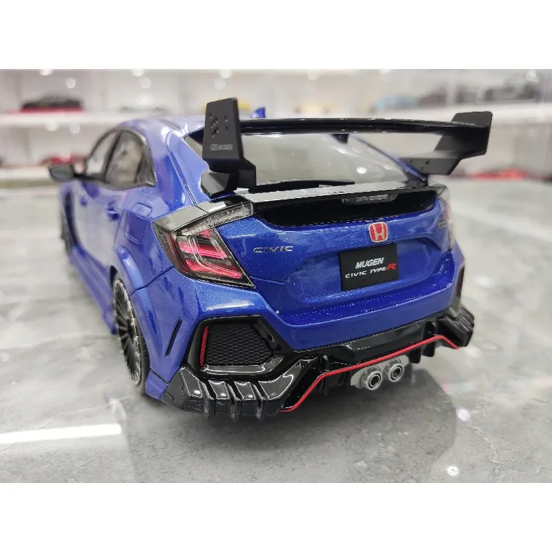 재고 있음 1:18 HONDA CIVIC FK8 다이캐스트 시뮬레이션 수지 자동차 모델, 소년 축제 선물 장난감, 성인 수집품.