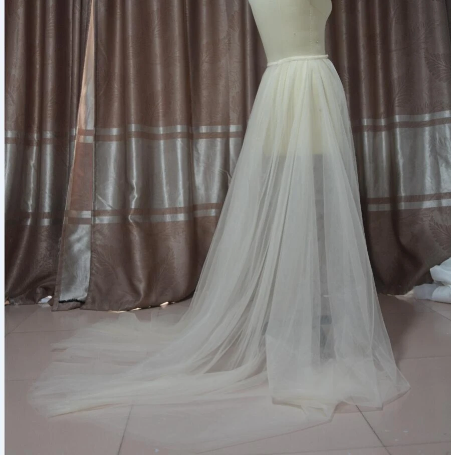 2 camada tule destacável saia-trem, saia casamento Tulle saia vestido de noiva destacável trem saia destacável vestido de bola