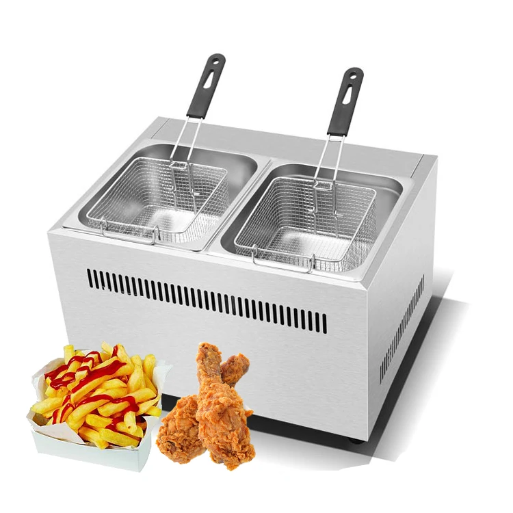 2026 CY-82G Electric 8L Stainless Commercial Fryer For Chicken And Chips Deep Fryer With Free Basket For Restaurants