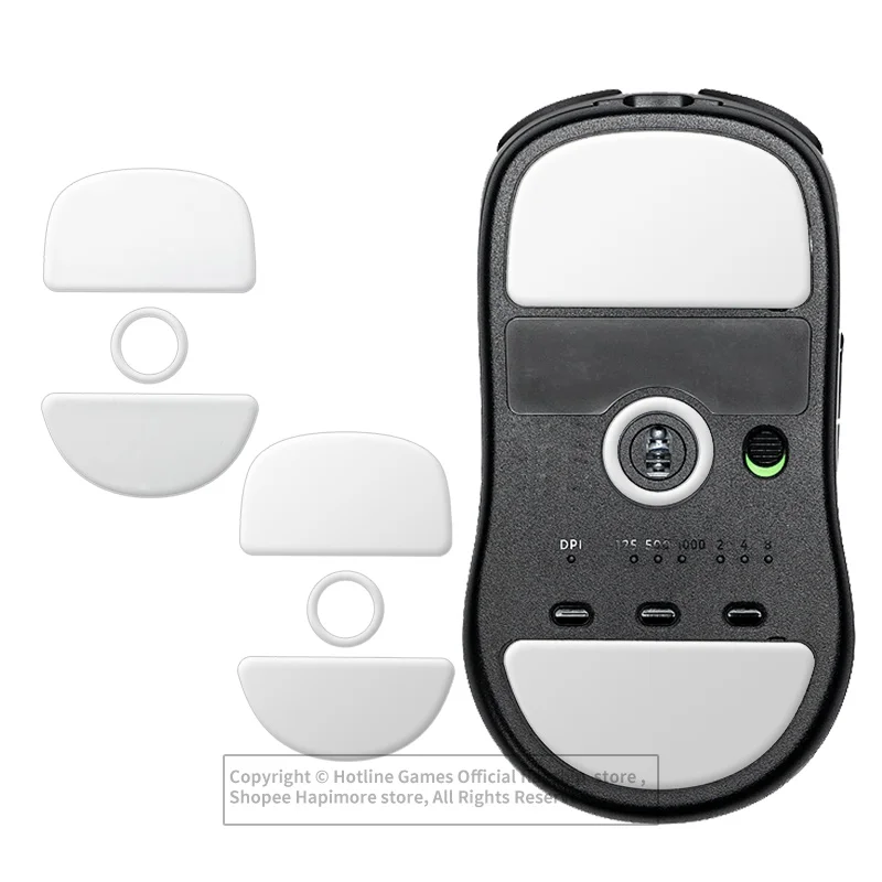 2Set Hotline Games 3.0 Plus Bordi curvi arrotondati Piedini del mouse Moes Pattini per mouse da gioco wireless VAXEE XE