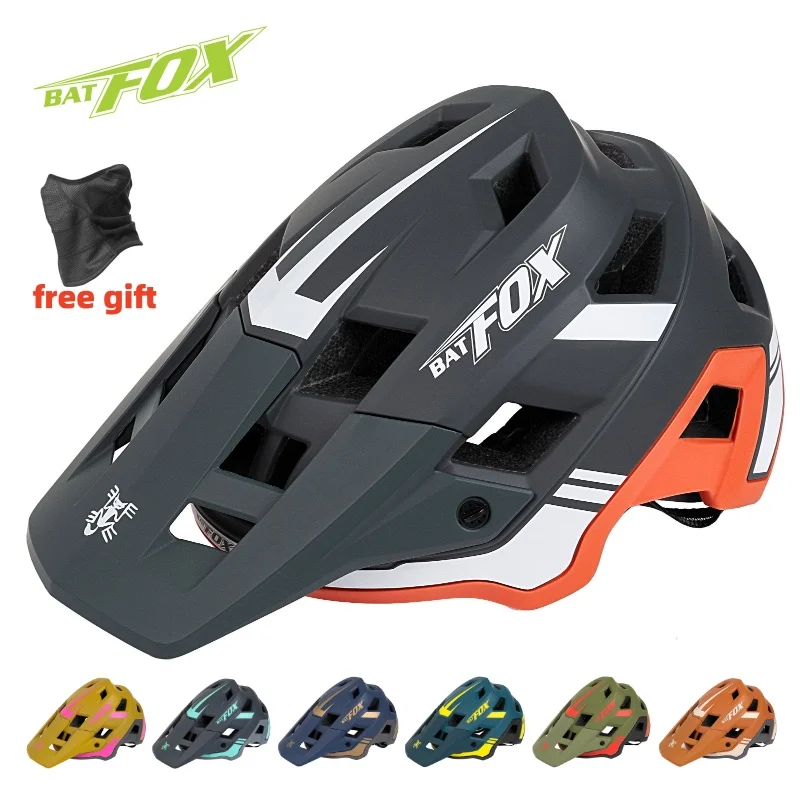 

BATFOX Men's Bike Helmet casco para mtb Mountain Cycling Bicycle Helmet Man Ultralight Integral MTB Bike Helmets casco bicicleta