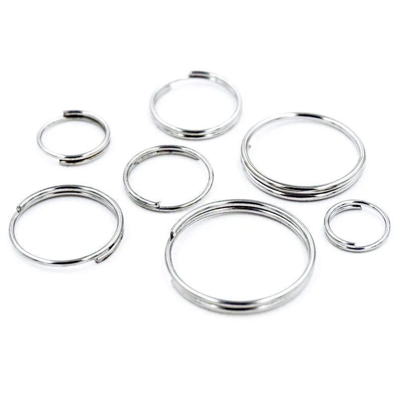 

100pcs 11mm Stainless Steel Key Split Rings Metal Keyring for Keychain Holder DIY Jewelry Making Findings Supplies