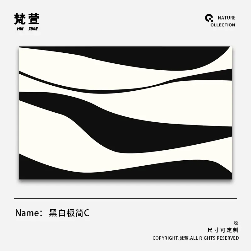 NONE Minimalist Living Room Carpet Light Luxury High-end Bedroom Rug Large Area Black White Simple Geometric Sofa Floor Mat Ковер 양탄자 4