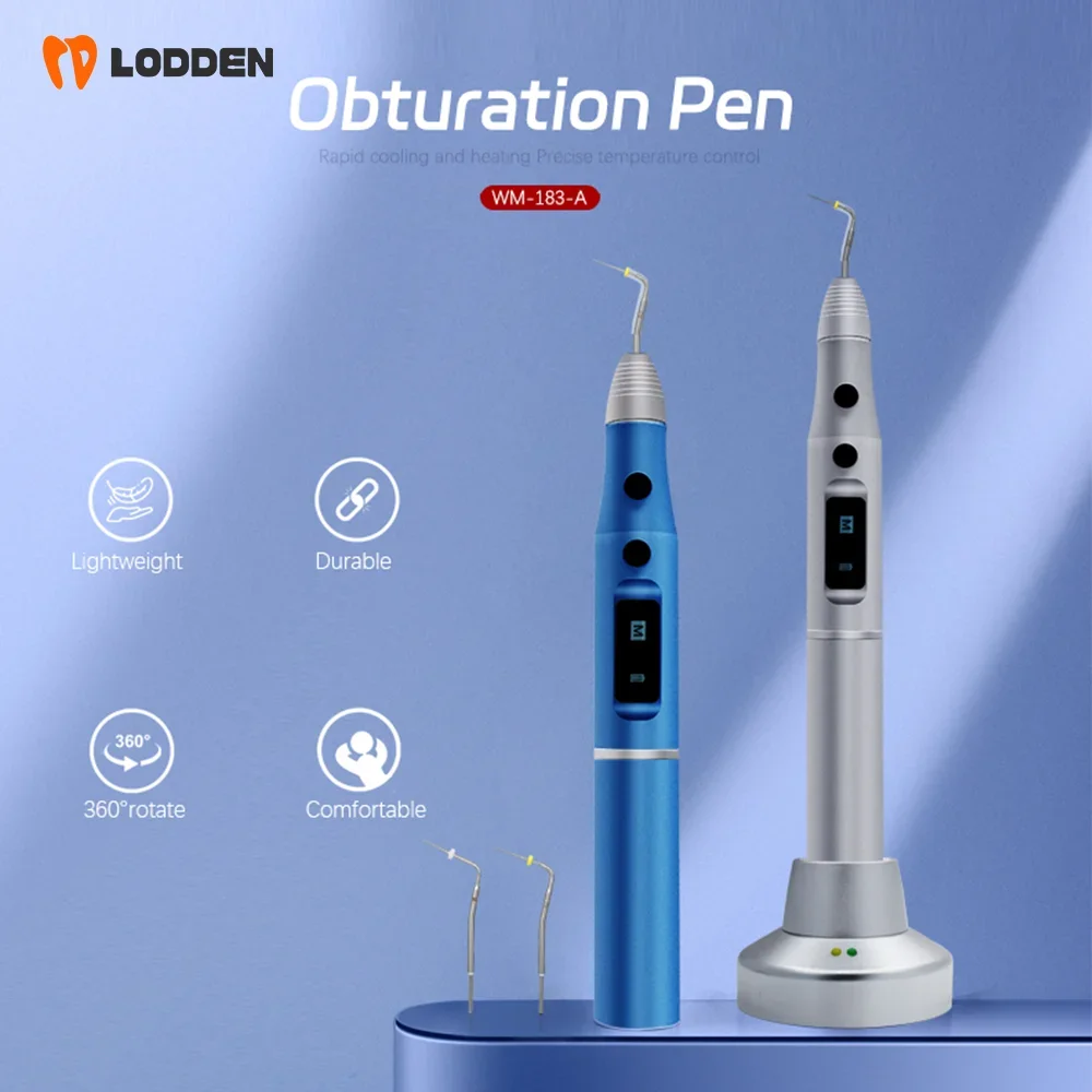 Dental Obturation Pen Wireless Endodontic Shutter System Gutta Percha Hot Melt Obturation System Endo Heated Pen with 2 Tips