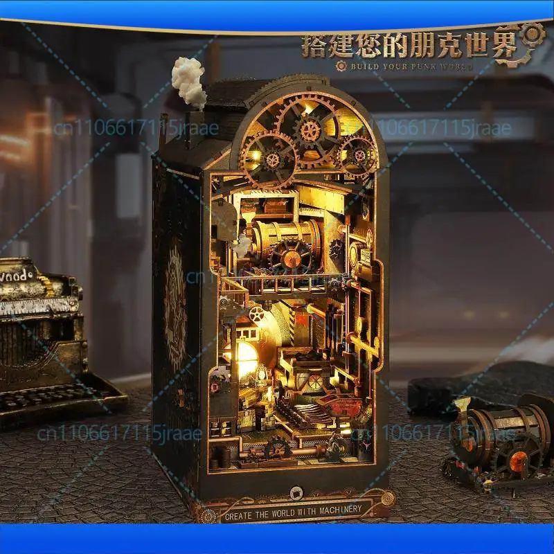 Mechanical rhythm steampunk hand-assembled wooden Christmas gift