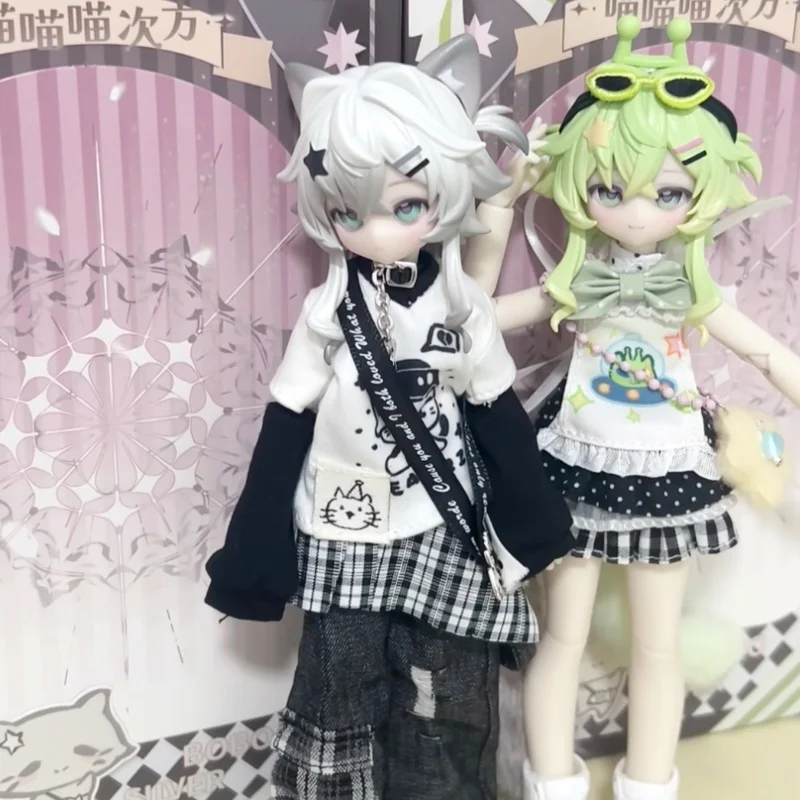 In Stock Lunar Lore 1/8 Bjd Meow Meow Meow! Alien Cat Silver Limited Elevator Wear Aluminum Wire Desktop Decora Collectible Toy
