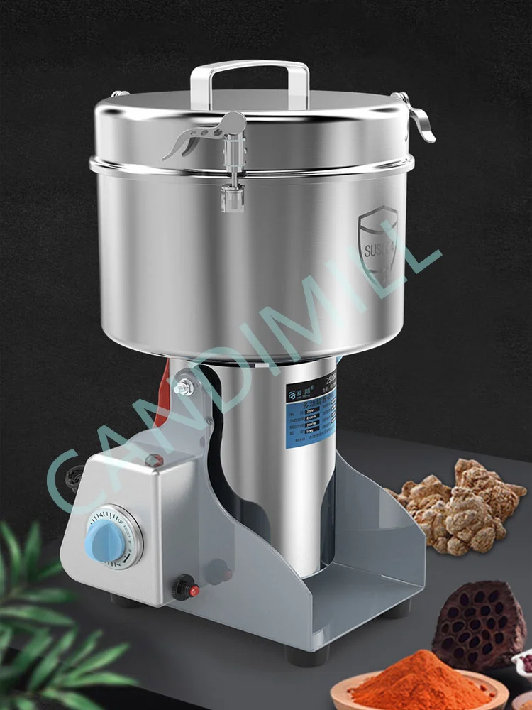 Commercial Grain Grinder Mill Ultra-Fine Grinding Machine Chinese Medicine Spice Herb Grinder Pulverizer Food Grade