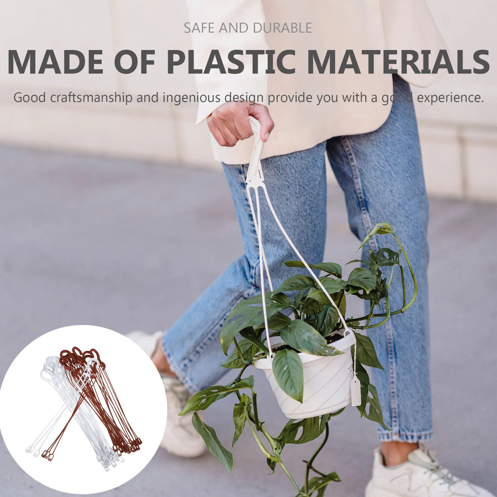 20 Pcs Hooks Plants Flowerpot Hangers Heavy Duty Pots Hanging Planter Wall-mounted