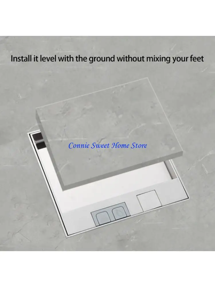 

LXAF Stainless Steels Marble Floor Socket Box Embedded Flat Thin Floor Plug Socket