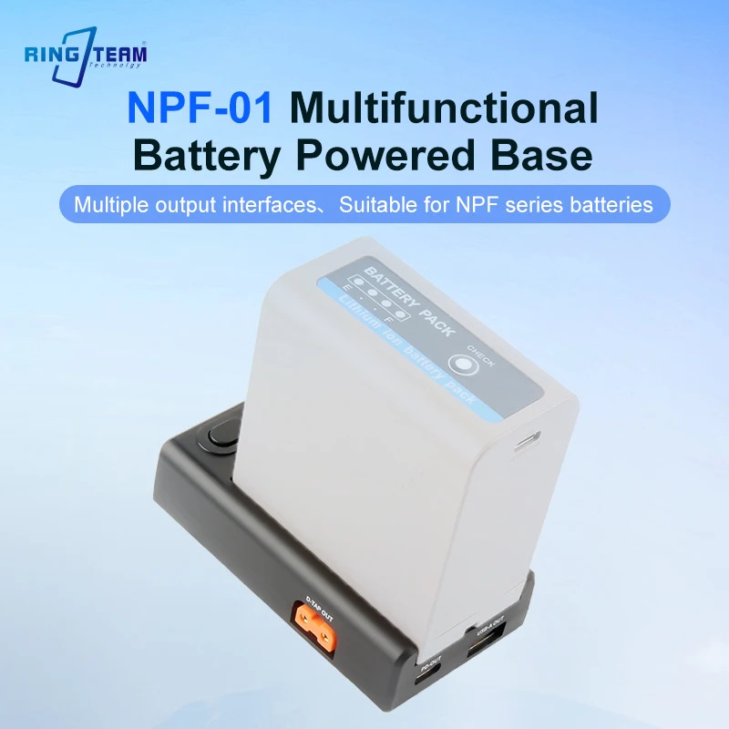 NP-F Multifunctional Battery Plate Suitable for NP-F Series Batteries NP-F970 F750 F550 Supporting PD USB-C Input