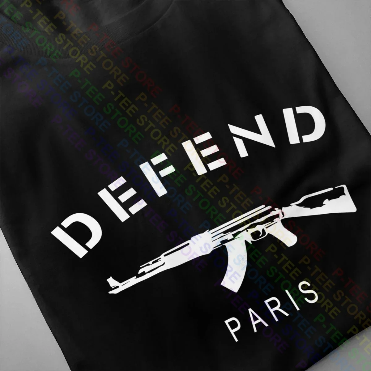 Defend Paris Ak47 Shirt T-shirt Pop Casual Hipster All-Match Tee