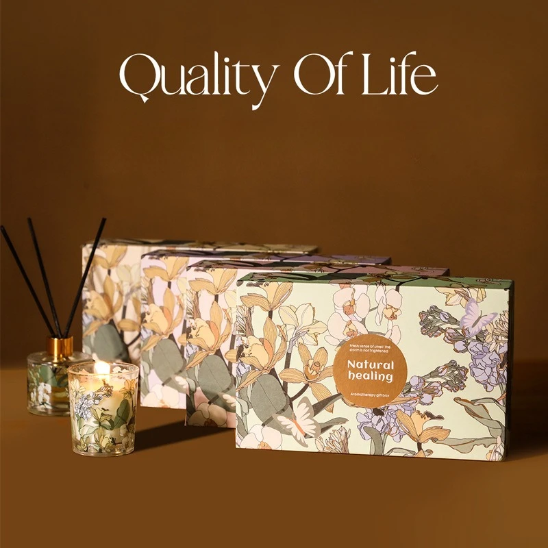 

Matarile Plant Essential Oil Aromatherapy Candle Luxury Candle Gift Box Poetic Mind Home Fragrance Luxury Parfume Set Velas Lujo