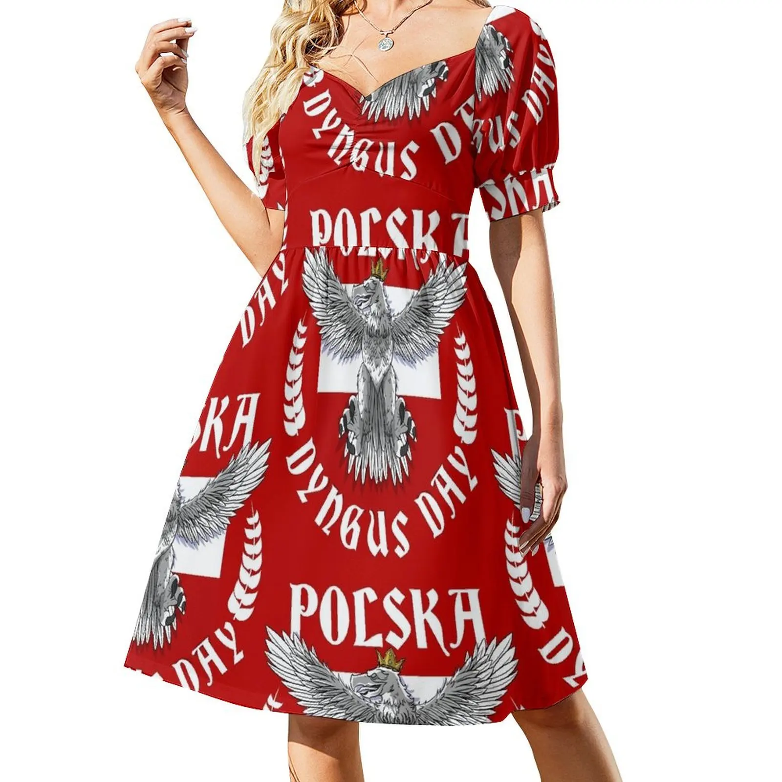 

Polska Polish Dyngus Day Short Sleeved Dress women's evening dress 2025 dresses ladies 2025 summer Dress