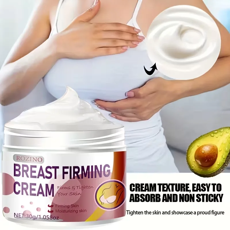 【For Women Only】3-Minute Breast Firming Cream 30g, Collagen Breast Lifting Cream, Strengthens and Firms, Contains Collagen, Avocado and Papaya Extracts - Suitable for All Skin Types, Moisturizing Formula, Softens Skin, Firms Breasts