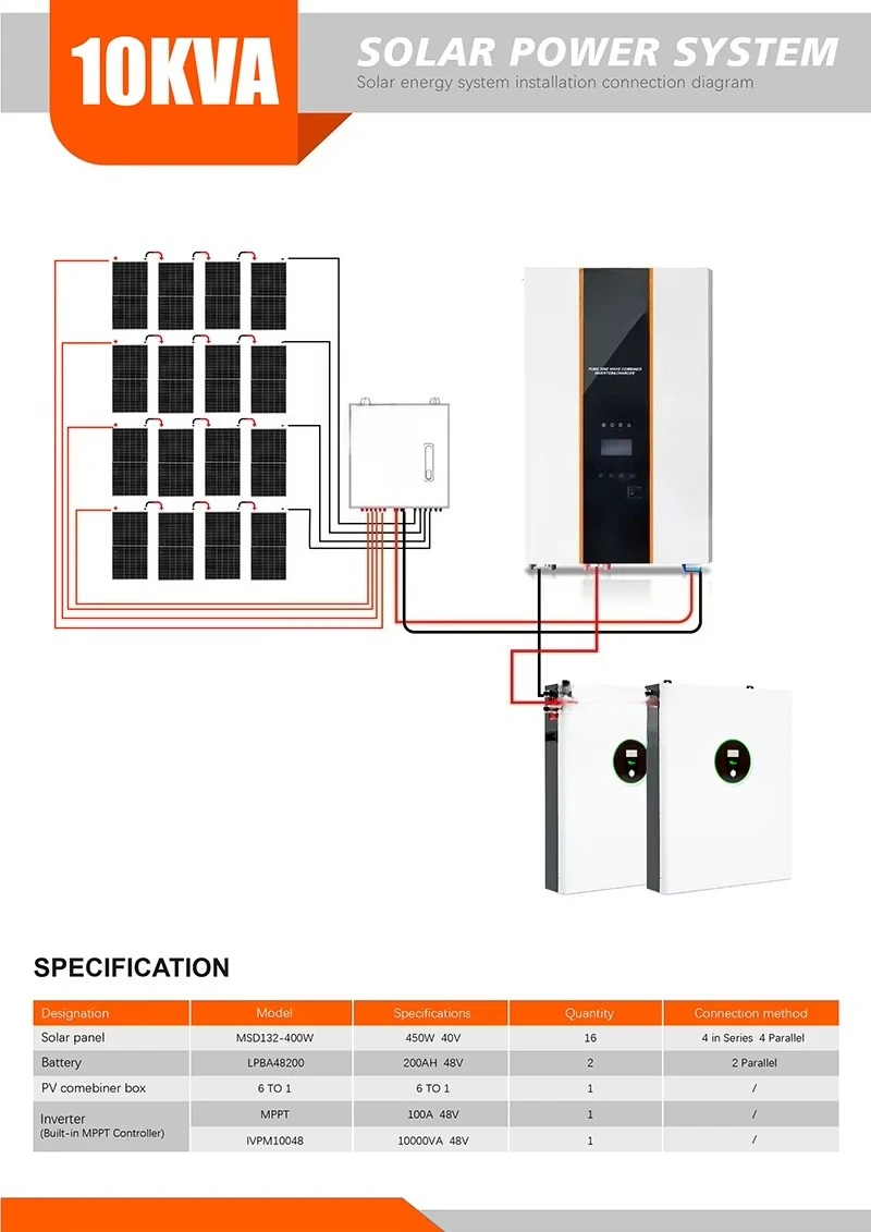 Mono 10kva 10kw 48V Complete Solar System With Smart BMS Home Use Solar Energy System