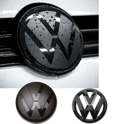 2Pcs Chrome Car Front Radiator Grille Emblem Rear Trunk Lid Stickers For Volkswagen VW Golf 4 6 7 GTI Tiguan Passat B5 B6 B7 CC