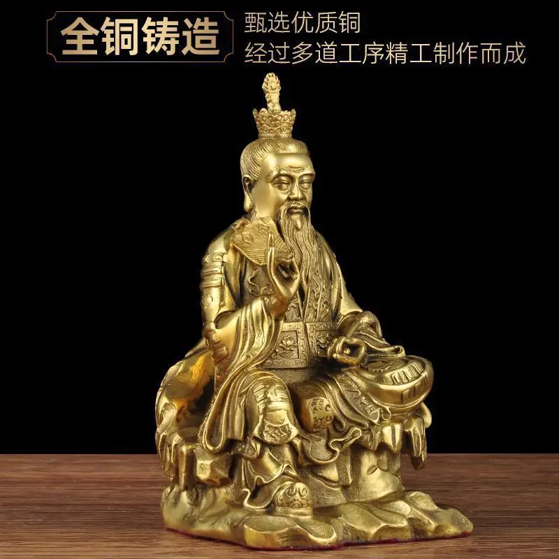 Bronze statue of Lao Tzu, three immortals, and Yuan Shi Tianzun for home Buddhist shrines