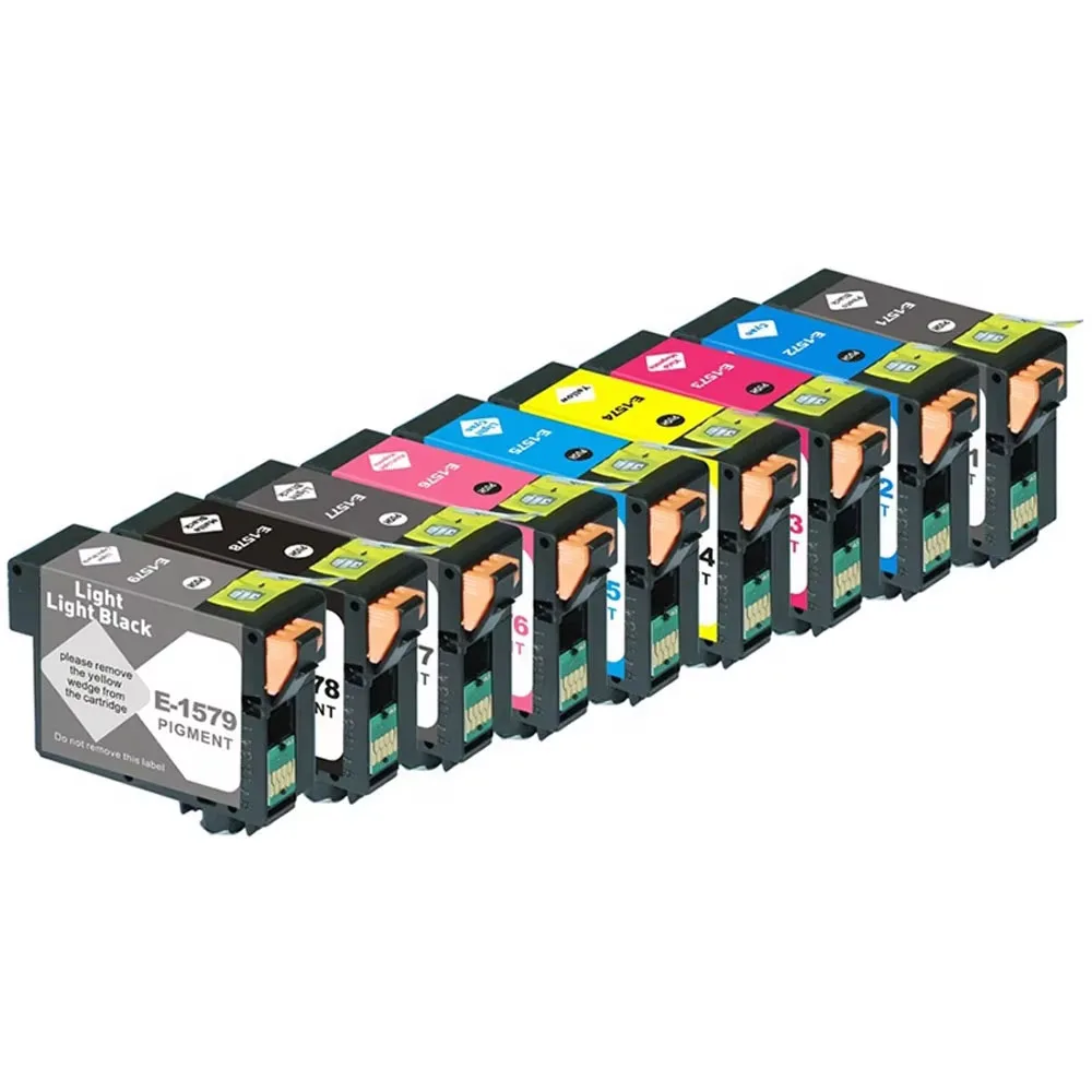 Tatrix T1571 T1572 T1573 T1574 T1575 T1576 T1577 T1578 T1579 cartouche d'encre couleur Premium Compatible pour imprimantes Epson R3000