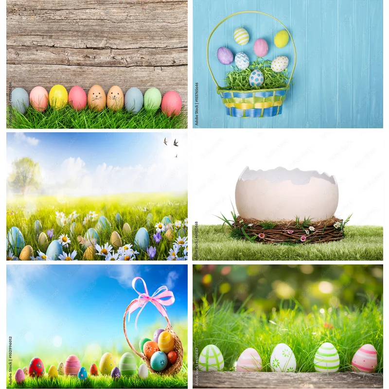 

SHUOZHIKE Easter Eggs Photography Backdrops Photo Studio Props Spring Flowers Child Baby Portrait Photo Backdrops 21126 FHJ-01