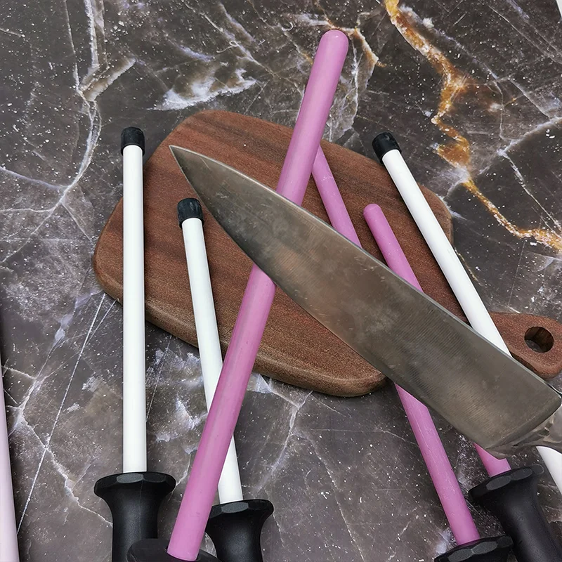 8/10/12 بوصة المهنية مبراة سكاكين سيراميك قضيب دائم سكين طاحونة مع عدم الانزلاق مقبض سكين المطبخ شحذ شفرة #4