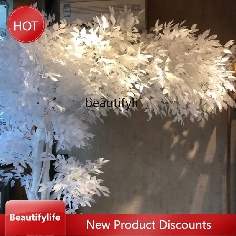A482 White Banyan Imitative Tree Large Fake Trees Indoor and Outdoor Decoration Hotel Lobby Shaped Tree