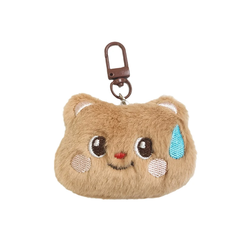 Cute Cartoon Bear Plush Toy Chaveiro de boneca de animal recheado Adorável Key Holder Pingente de bolsa de escola Presentes para crianças