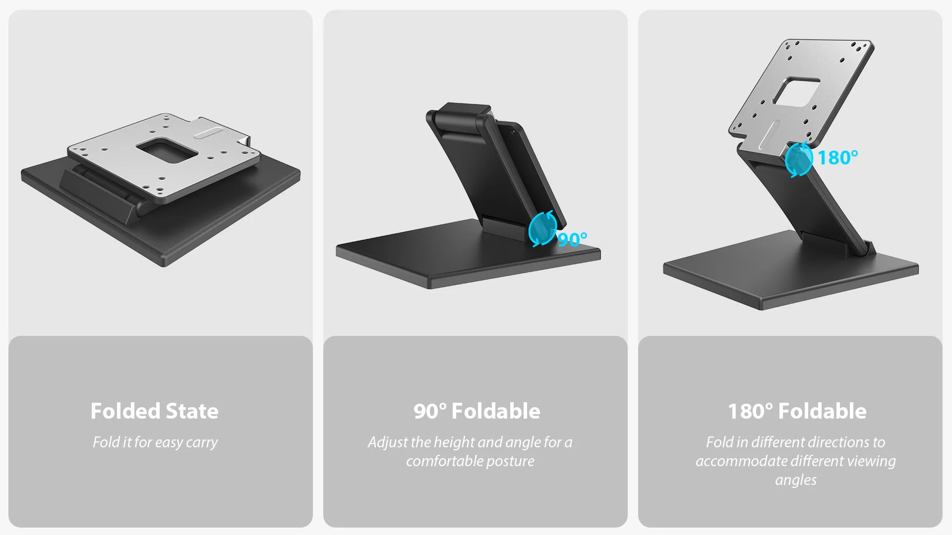 UPERFECT Portable Monitor Stand Adjustable Laptop Holder With 360Rotating Heavy Duty Aluminum Mount For 13-27 Inch Screen/Tablet