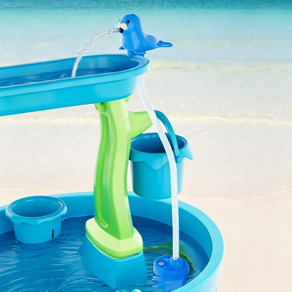 Mesa De Agua 4 En 1 Con Bomba Y Grifo De Nube – Para Niños De 4 A 8 Años, Ideal Para Playa Y Jardín