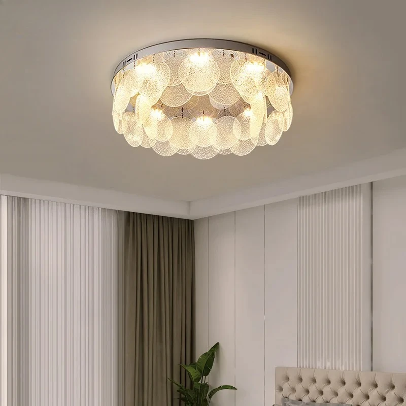 Modern Simplicity Luxury Stainless Steel Circle LED Home Ceiling Lights Art Painting Lamps for Living Room Decoration Chandelier