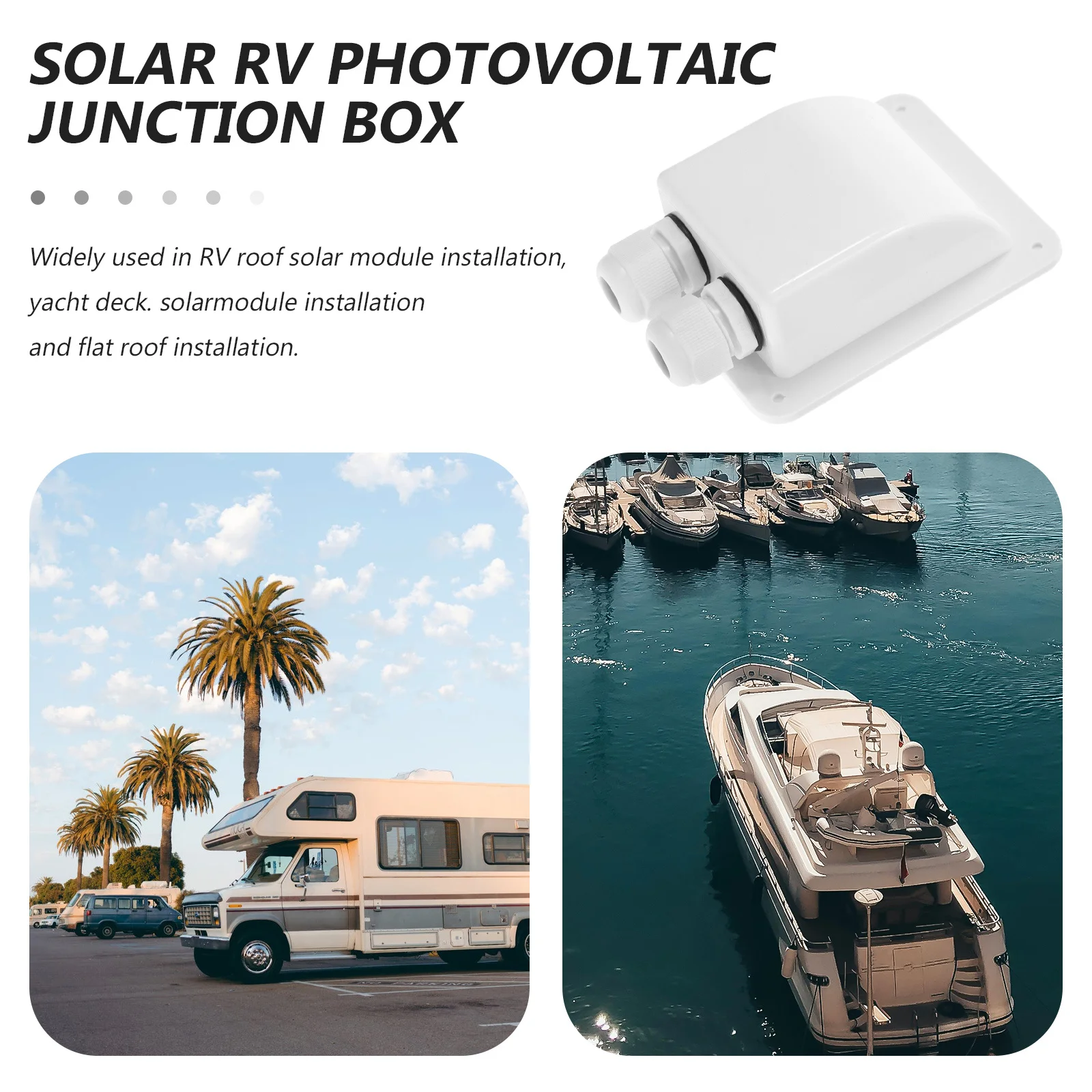 1 قطعة لوحة طاقة شمسية تصاعد قاعدة كابل دخول الغدد صندوق ل Rv يخت مقاوم للماء تقاطع موصل حامل غدد الكابلات الشمسية