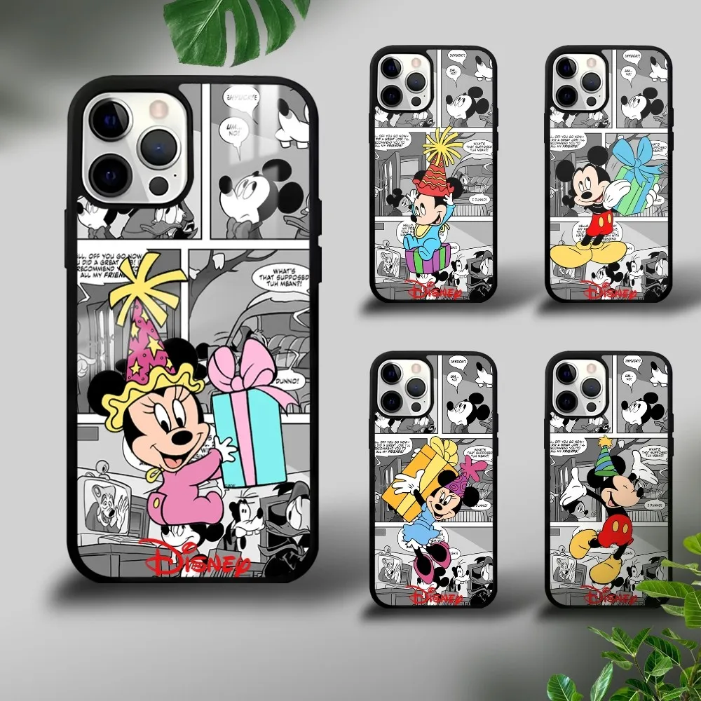 

Happy Birthday Mickey Mouse Phone Case For iPhone 16 15 14 13 12 11 Pro Xs Max Mini Plus Celulares Hard Funda