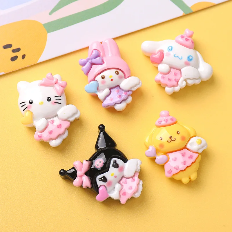 10 Pcs New Mini Kawaii Cartoon Animal Kitten Puppy Rabbit Series Resin Scrapbook Diy Jewelry Children Gift Hairpin Accessories