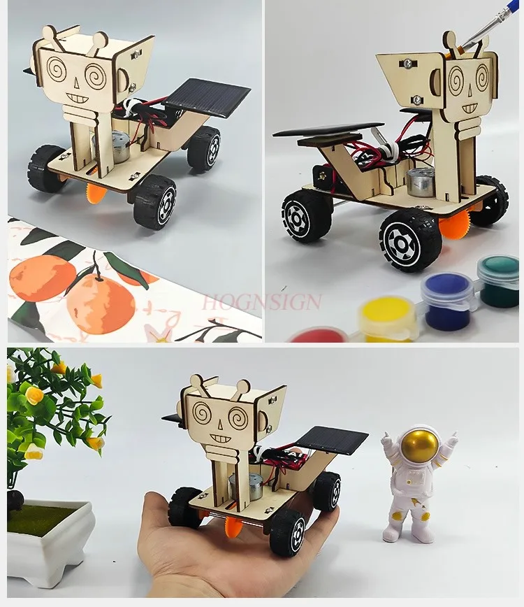 Science and technology Solar energy Lunar rover Toys Science small production Handmade materials