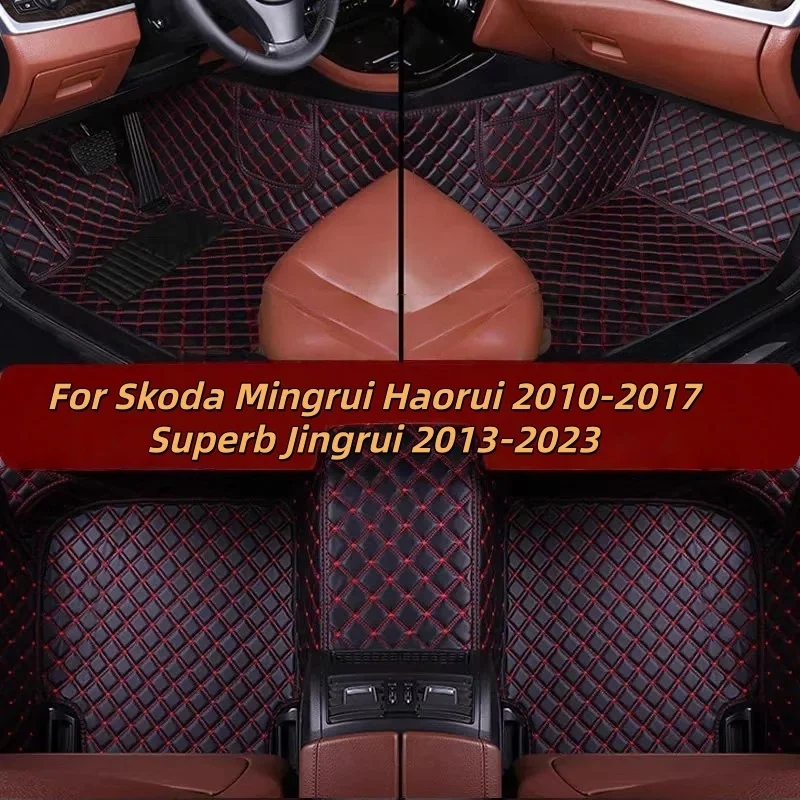 

Custom Car Floor Mats Anti-slip Wear Resistant Haorui 2010-2017 Superb Jingrui 2013-2023 Carpets Foot Coche For Skoda Mingrui