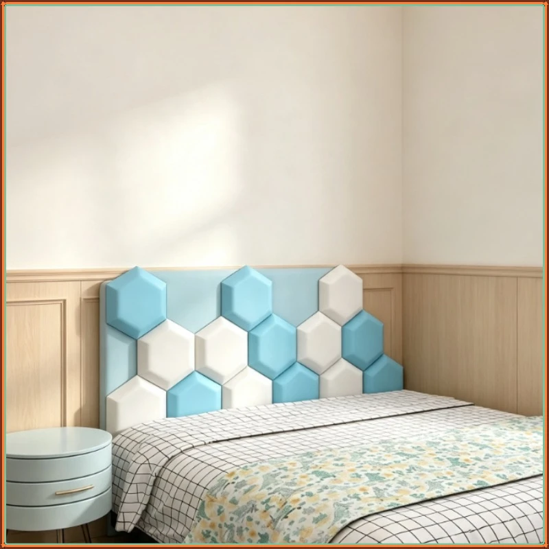 1PC Hexagonal Self Adhesive Soft Wall Panel Nordic Decor Bedroom Living Room Tatami Wall Background Decoration Headboard
