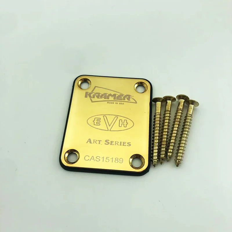Kramer E V H Guitar Neck Plate Gold/Chrome/Black - view 3