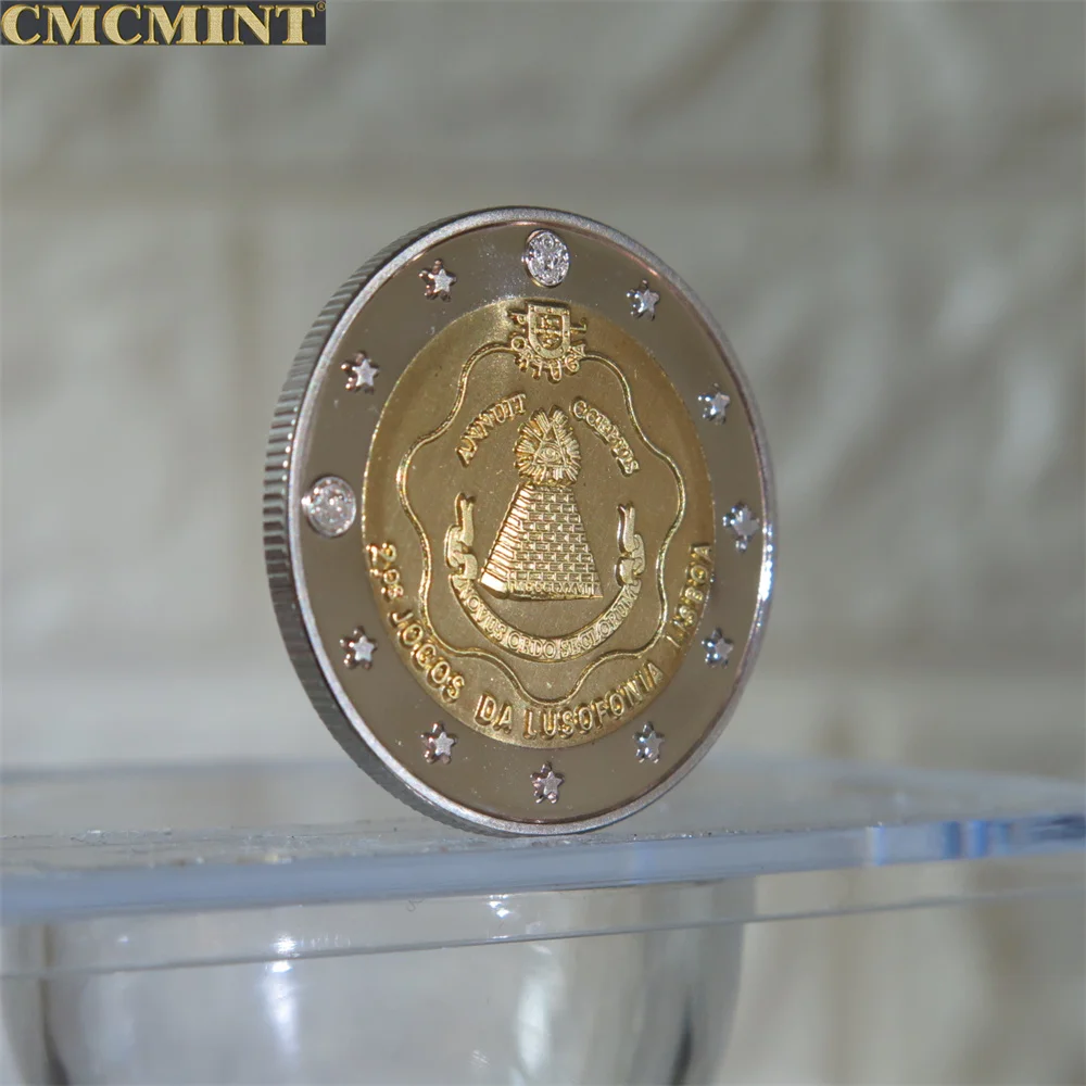 عملة تذكارية اوربية مستديرة ، ثنائية المعدن ، النظام العالمي الجديد ، $5 ، أمريكا ، أليكس جونز