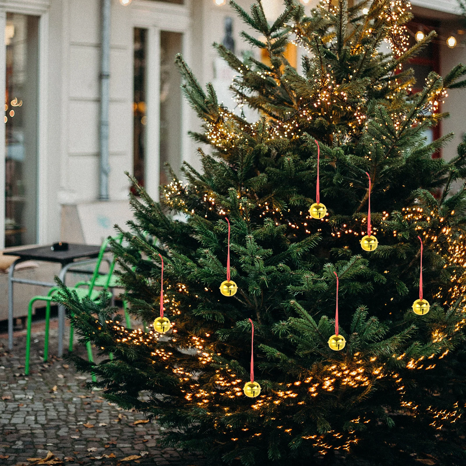 

21Pcs Handcrafted Golden Hollow Christmas Bells Set for Tree Wall Hanging Wreath Party Wedding DIY Decoration Christmas Bell